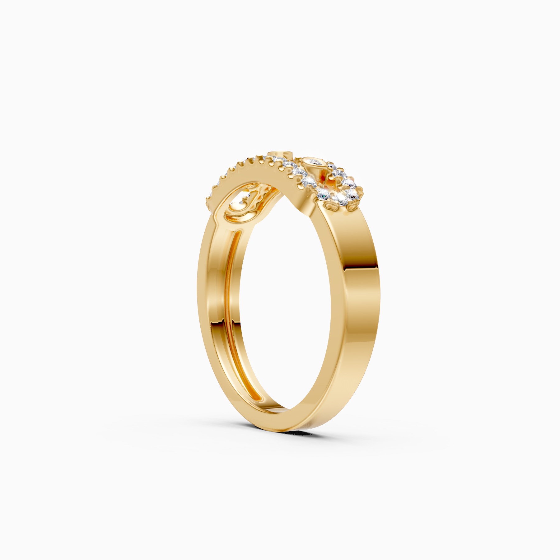 Elegant Halo Lab Grown Diamond Band